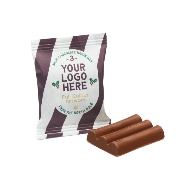 Winter Collection – 3 Baton Bar – Milk Chocolate – 41% Cocoa